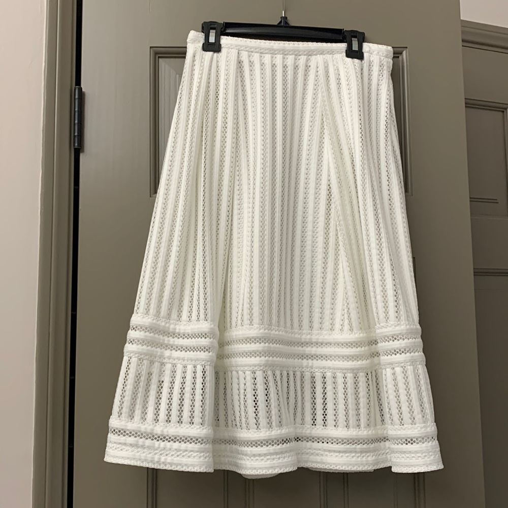 White midi skirt